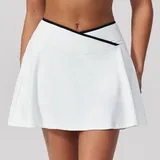 Swan White Women's Layered Yoga Tennis Athletic Skort Bare Feel