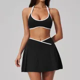 AS2134C-2 · Jet Black Jet Black Women's Fitness Tennis Athletic Skort High Waist Breathable