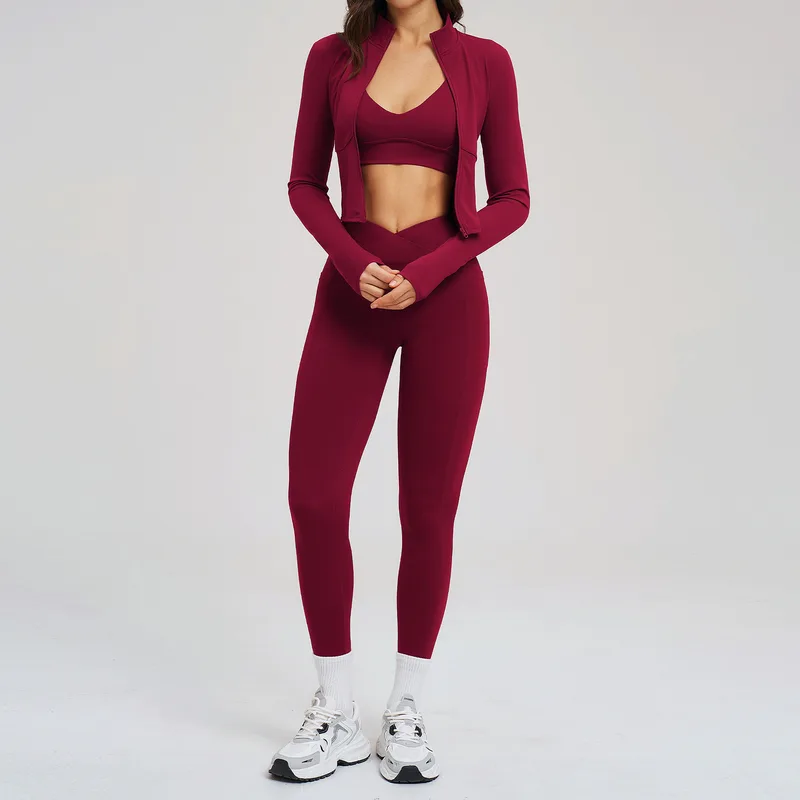 Running Fitness Yoga Activewear Set 3 Piece Women's