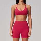 AS2557-3 · Vivid Red Vivid Red Running Women's High Waist Yoga Leggings Tummy Control
