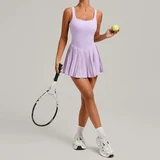 AS3928-4 · Lilac Purple Lilac Purple Backless Pleated Tennis Skort Anti-Chafing Sport