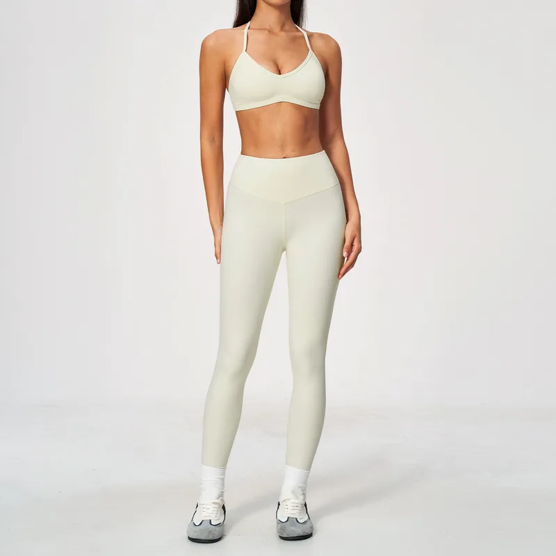 Women's Brushed Premium Yoga Set Halter Neck Breathable