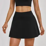 AS6116-2 · Jet Black Jet Black Bare Feel Running Women's Tennis Skort Bare Feel