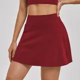 Red Bean Bare Feel Running Women's Tennis Skort Bare Feel