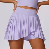 Romantic Purple Women's Layered Fitness Tennis Athletic Skort Quick Dry