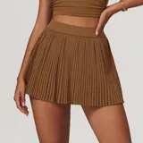 AS8782-2 · Birch Brown Birch Brown Women's Breathable Tennis Athletic Skort Bare Feel Slimming