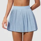Ice Blue Women's Breathable Tennis Athletic Skort Bare Feel Slimming