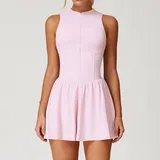 AS9094-3 · Mousse Pink Mousse Pink Running Women's Tennis Athletic Skort Layered Bare Feel