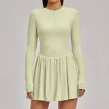 AS9577-1 · Cream Green Cream Green Women's Pocket Layered Tennis Athletic Skort Bare Feel