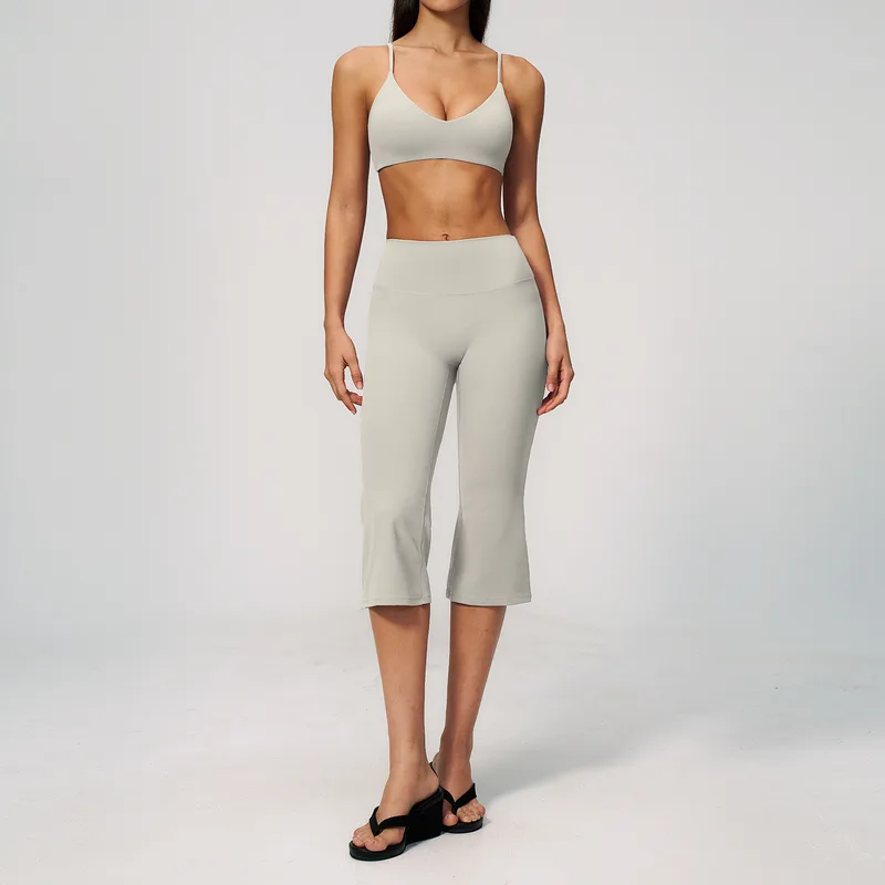 Women's Backless Supportive Yoga Activewear Set 2 Piece