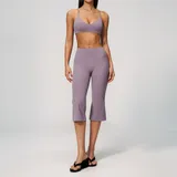 AS9616-4 · Lilac Lilac Women's Backless Supportive Yoga Activewear Set 2 Piece