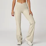 Oat Apricot Outdoor Women's Flared Yoga Workout Pants Bare Feel