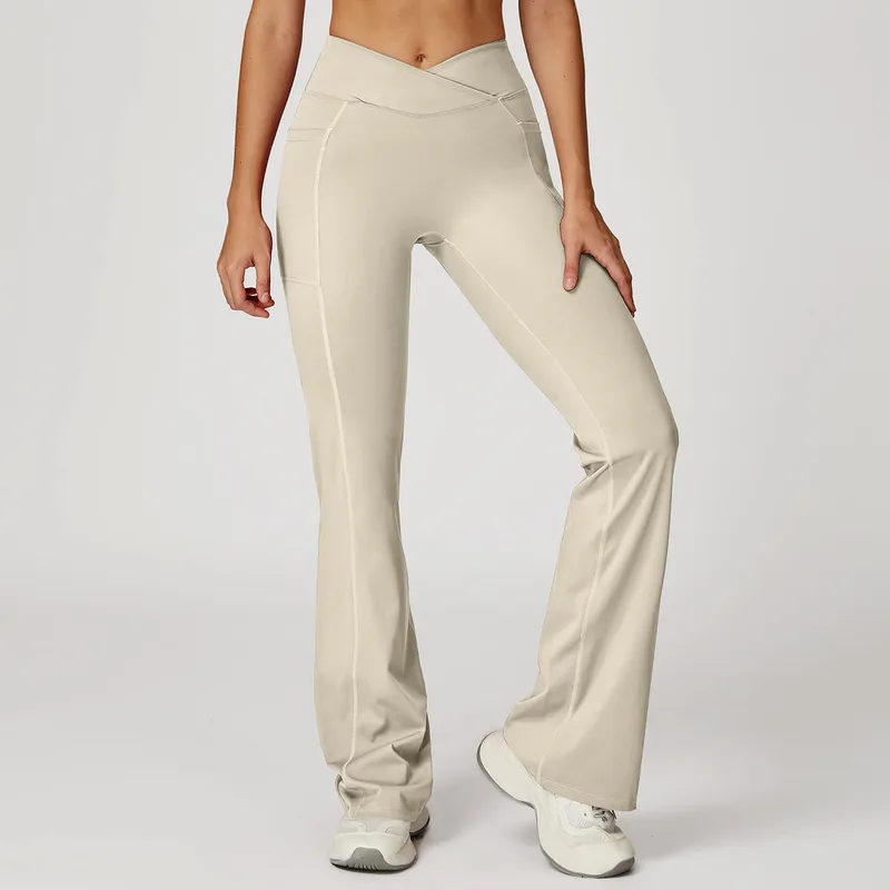 Outdoor Women's Flared Yoga Workout Pants Bare Feel