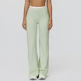 BP3129-1 · Light Fruit Green Light Fruit Green Women's Layered Wide Leg Yoga Pants Flared Relaxed