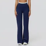 Badge Blue Women's Layered Wide Leg Yoga Pants Flared Relaxed