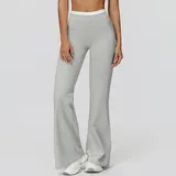 BP3129-5 · Clay Grey Clay Grey Women's Layered Wide Leg Yoga Pants Flared Relaxed