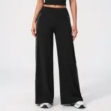 BP3588-2 · Jet Black Jet Black Women's Outdoor Fitness Wide Leg Yoga Pants Flared