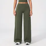 BP3588-5 · Moss Green Moss Green Women's Outdoor Fitness Wide Leg Yoga Pants Flared