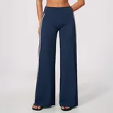 BP3588-7 · Navy Pink Clash Navy Pink Clash Women's Outdoor Fitness Wide Leg Yoga Pants Flared