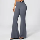 Haze Blue Women's Running Fitness Flared Yoga Workout Pants Brushed