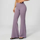 Lilac Women's Running Fitness Flared Yoga Workout Pants Brushed