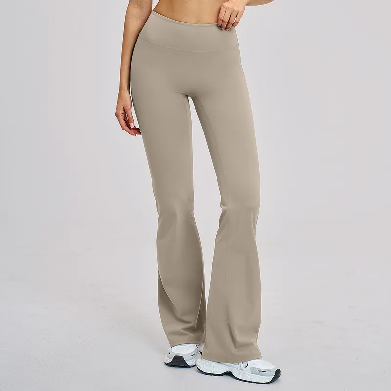 Women's Wide Leg Yoga Pants Flared Brushed Fitted
