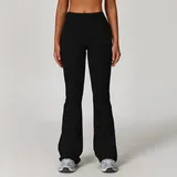 BP5061-2 · Jet Black Jet Black Women's Wide Leg Yoga Pants Flared Brushed Fitted