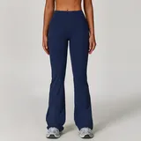 Badge Blue Women's Wide Leg Yoga Pants Flared Brushed Fitted