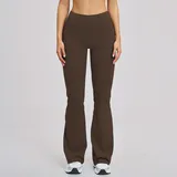 BP5061-8 · Espresso Black Espresso Black Women's Wide Leg Yoga Pants Flared Brushed Fitted