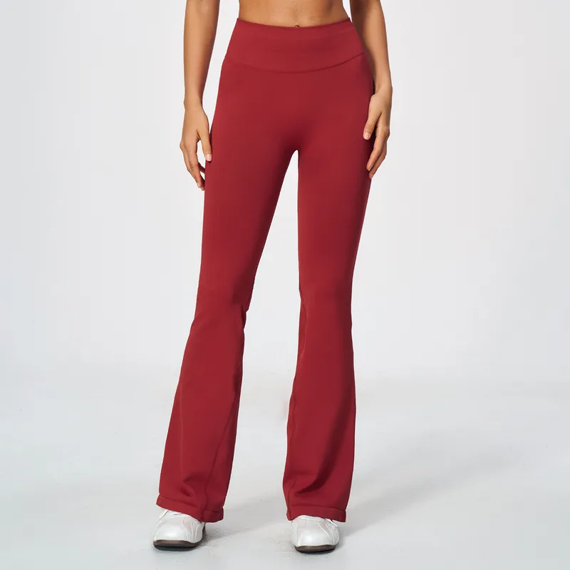 Women's Fitness Flared Yoga Workout Pants Seamless Breathable