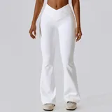 BP8333-1 · Swan White Swan White Women's Workout Fitness Wide Leg Yoga Pants Flared