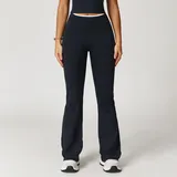 BP9238-2 · Jet Black Jet Black Women's Fitness Running Wide Leg Yoga Pants Flared
