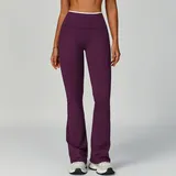 Kyoho Purple Women's Fitness Running Wide Leg Yoga Pants Flared