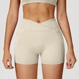 Oat Apricot Running Women's High Waist Biker Shorts Bare Feel