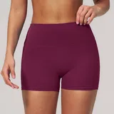 BS2551-3 · Dark Purple Red Dark Purple Red Women's Quick Dry Yoga Shorts High Waist Fitted