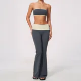 Pencil Grey Bare Feel Flared Women's Yoga Set Bare Feel