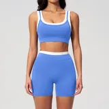 BS3129-8 · Sky Blue Sky Blue Women's Ribbed Fitness Yoga Activewear Set Bare Feel