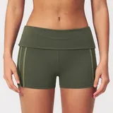 Moss Green Women's Stretch Fitted Yoga Workout Shorts Bare Feel
