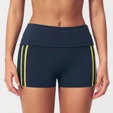 Navy Blue Women's Stretch Fitted Yoga Workout Shorts Bare Feel