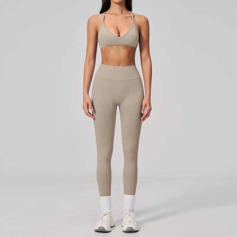 Women's Breathable Backless Yoga Set Quick Dry Slimming
