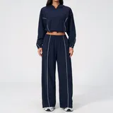 Dark Navy UV Protection Women's Yoga Set Quick Dry Cooling