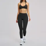 BS4201-4 · Jet Black Jet Black Women's Cutout Running Yoga Set Halter Neck Backless