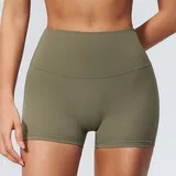 BS5560-3 · Pine Grey Green Pine Grey Green Women's Butt Lifting Yoga Shorts High Waist Fitted
