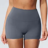 BS5560-4 · Haze Blue Haze Blue Women's Butt Lifting Yoga Shorts High Waist Fitted