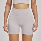 White Sand Women's Yoga Shorts Running Seamless High Waist Fitted