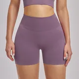 Purple Mist Women's Yoga Shorts Running Seamless High Waist Fitted