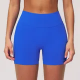 Dazzling Blue Women's Seamless Running Yoga Shorts Quick Dry Fitted