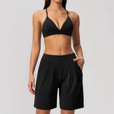 BS8793-2 · Jet Black Jet Black Women's Peach Butt Yoga Set V Neck Backless