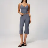 BS9616-3 · Haze Blue Haze Blue Women's Slimming Workout Fitness Yoga Activewear Set Fitted
