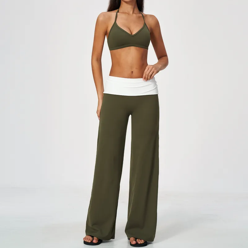 Women's Yoga Set Brushed Butt Lifting Flared Breathable